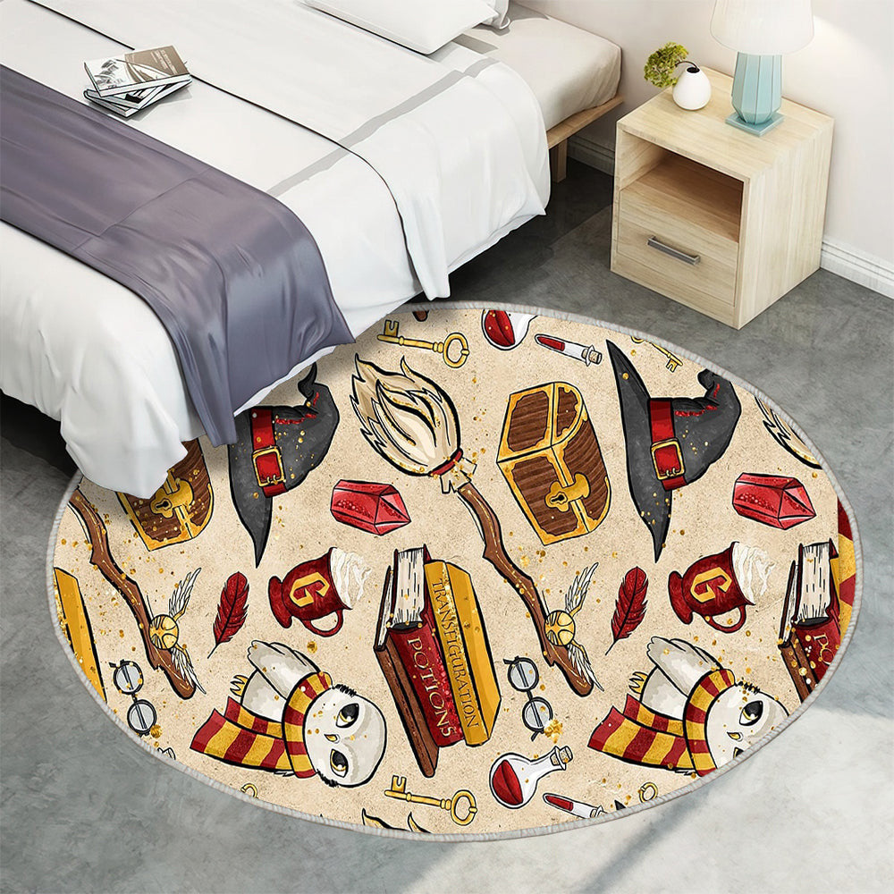 Harry Potter Teppich Rund, Teppiche - Kino Outdoor Teppich Rund, Teppich Wohnzimmer, Carpet, Rug