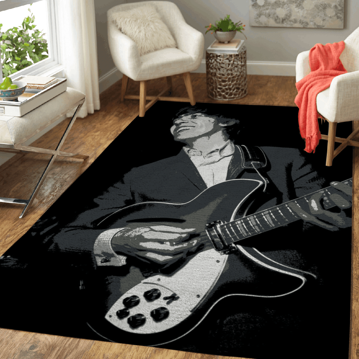 George Harrison Rock Band 1960 für Sie Liebhaber der Beatles-Region Teppich, Teppiche - Outdoor Teppich, Teppich Wohnzimmer, Küchenteppich, Kinderzimmer, Modern