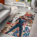Captain Marvel-Filme Teppich, Teppiche - Outdoor Teppich, Teppich Wohnzimmer, Küchenteppich, Kinderzimmer, Modern