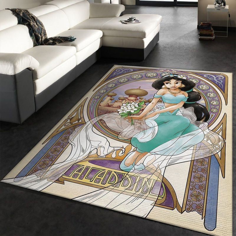 Aladdin Prinzessin Jasmine Disney-Filme Teppich, Teppiche - Outdoor Teppich, Teppich Wohnzimmer, Küchenteppich, Kinderzimmer, Modern