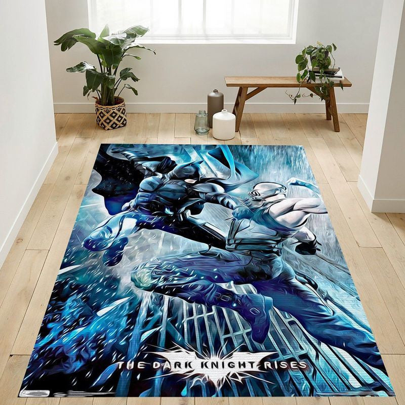 DC Comics Film The Dark Knight Rises Battle Teppich, Teppiche - Outdoor Teppich, Teppich Wohnzimmer, Küchenteppich, Kinderzimmer, Modern