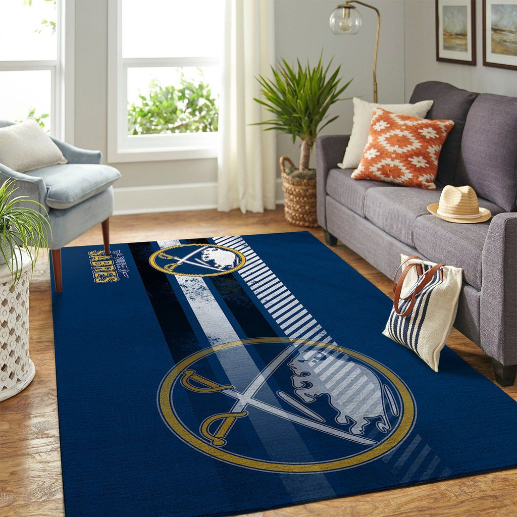 Buffalo Sabres Nhl Area Team Logo Sport Teppich, Teppiche - Outdoor Teppich, Teppich Wohnzimmer, Küchenteppich, Kinderzimmer, Modern
