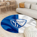 Vfl Bochum 1848 Blau Weiße Seidenfahne Teppich Rund, Teppiche - Deutscher Fußballverein Outdoor Teppich Rund, Teppich Wohnzimmer, Carpet, Rug