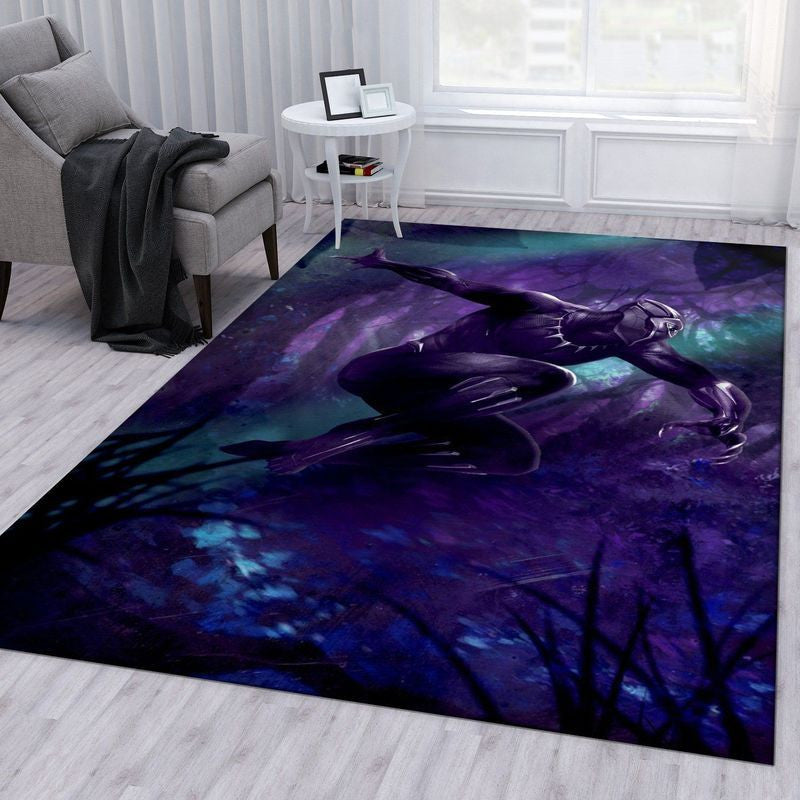 Black-Panther-Marvel 12 Teppich, Teppiche - Outdoor Teppich, Teppich Wohnzimmer, Küchenteppich, Kinderzimmer, Modern
