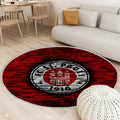Pauli Fc Teppich Rund, Teppiche - Rote Backsteinmauer Outdoor Teppich Rund, Fußball Teppich Wohnzimmer, Carpet, Rug