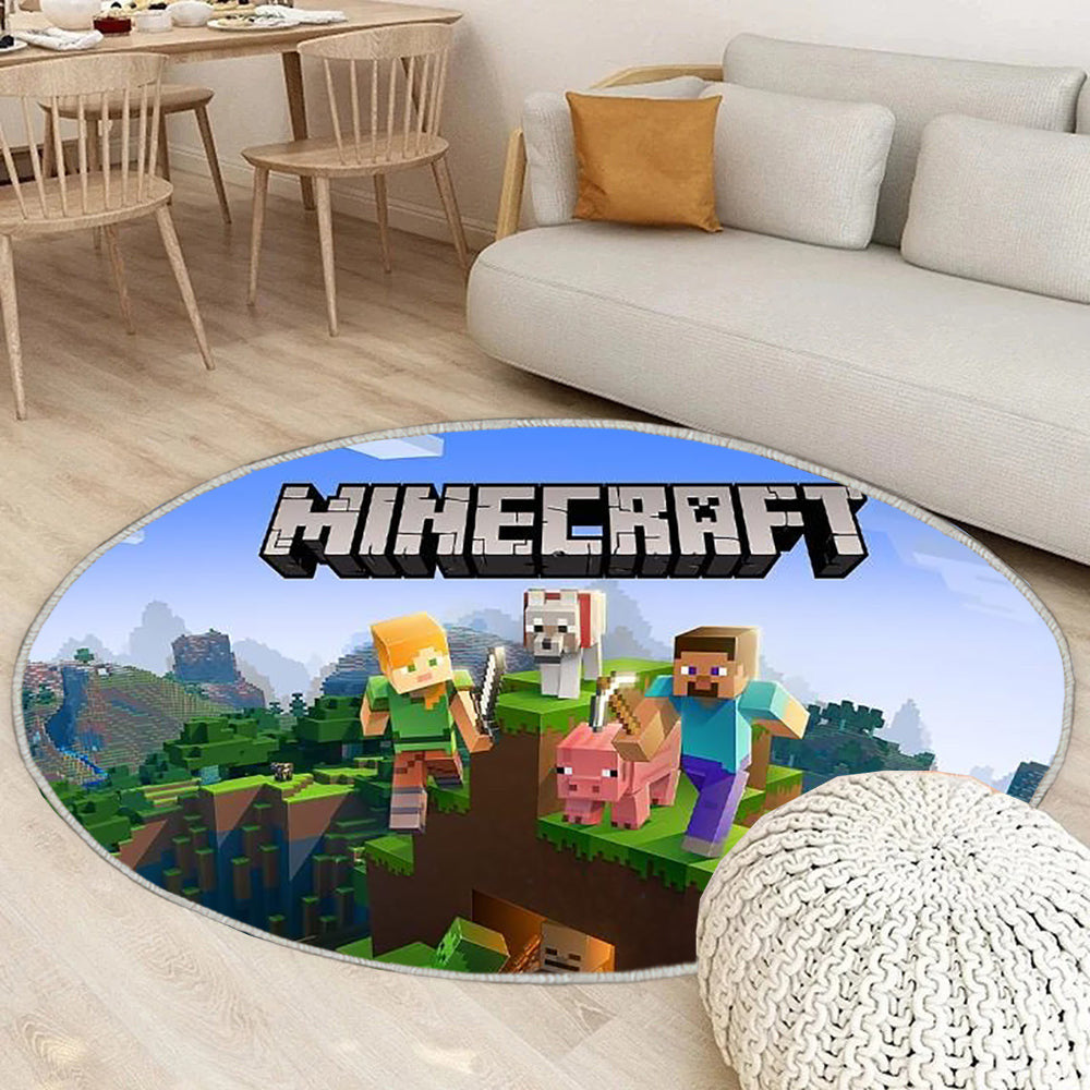 Ultimativer Leitfaden für Eltern zu Minecraft Teppich Rund, Teppiche - Outdoor Teppich Rund, Teppich Wohnzimmer, Carpet, Rug