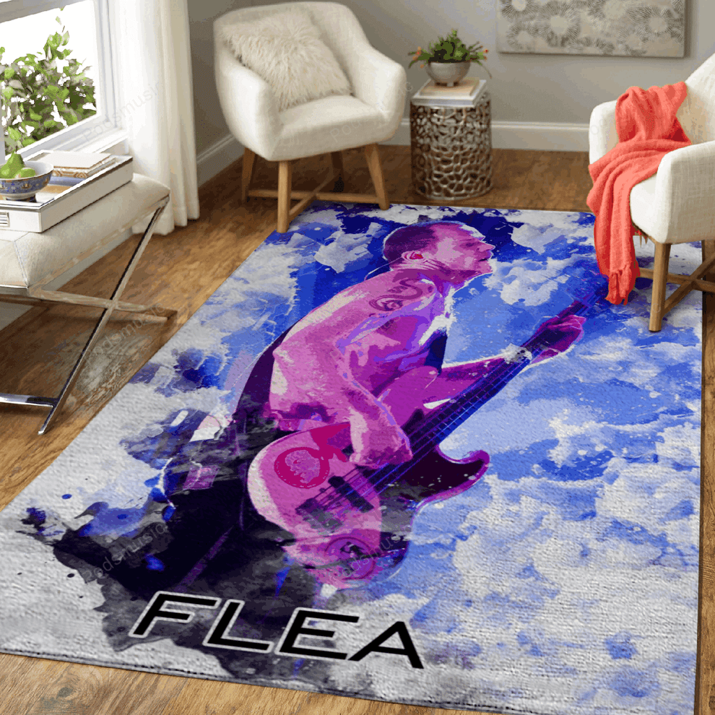 Floh minimalistisches Musikwerk für Fans Teppich, Teppiche - Outdoor Teppich, Teppich Wohnzimmer, Küchenteppich, Kinderzimmer, Modern