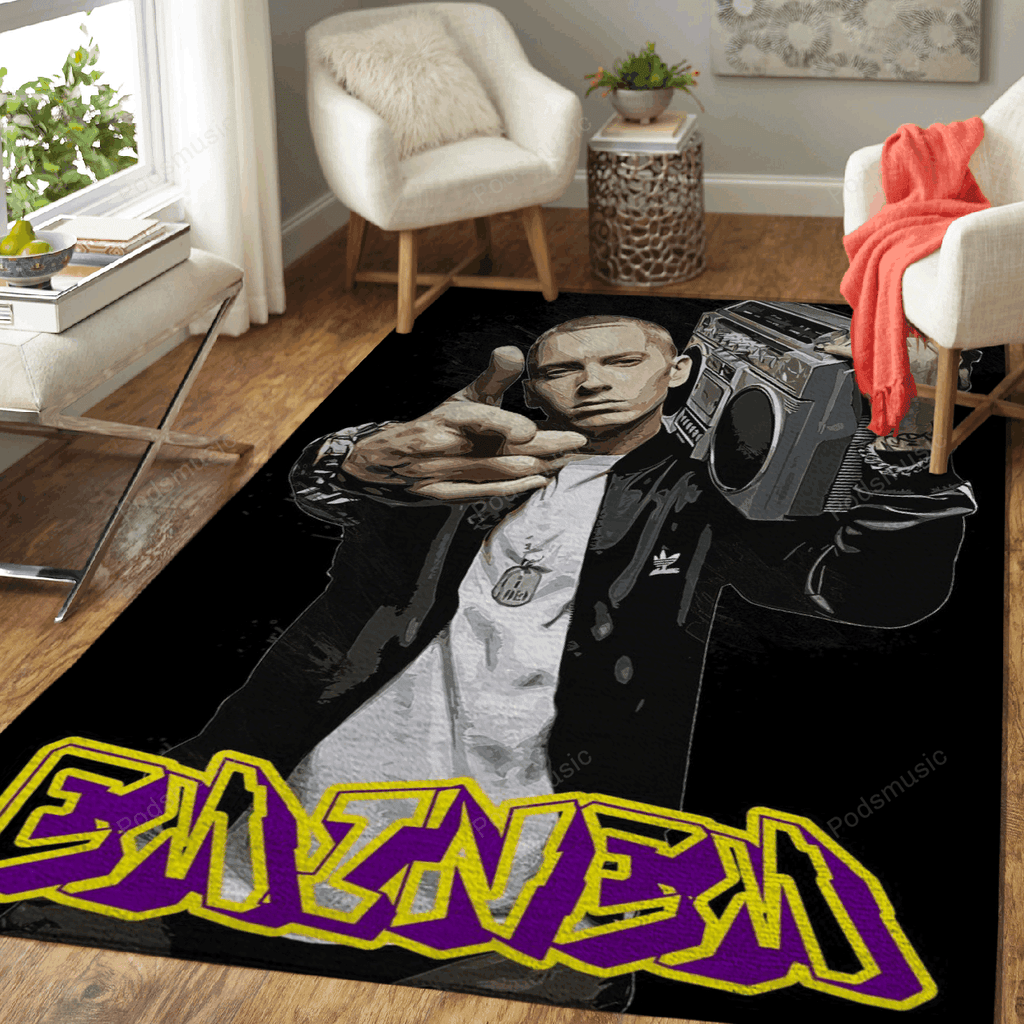Eminem 7 Rapper und Hip-Hop-Musik für Fans Teppich, Teppiche - Outdoor Teppich, Teppich Wohnzimmer, Küchenteppich, Kinderzimmer, Modern