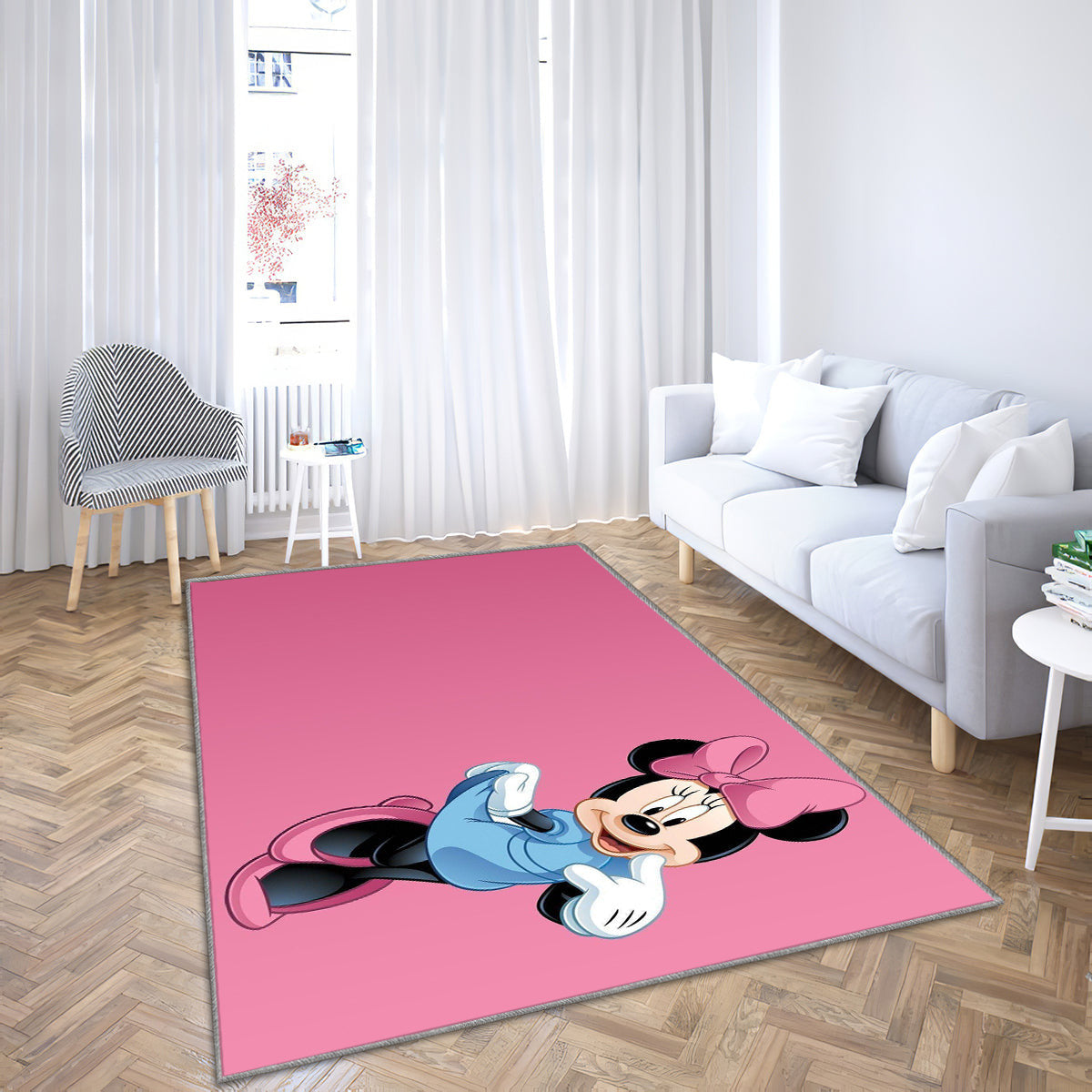 Minnie Maus Teppich, Teppiche - Outdoor Teppich, Teppich Wohnzimmer, Küchenteppich, Kinderzimmer, Modern