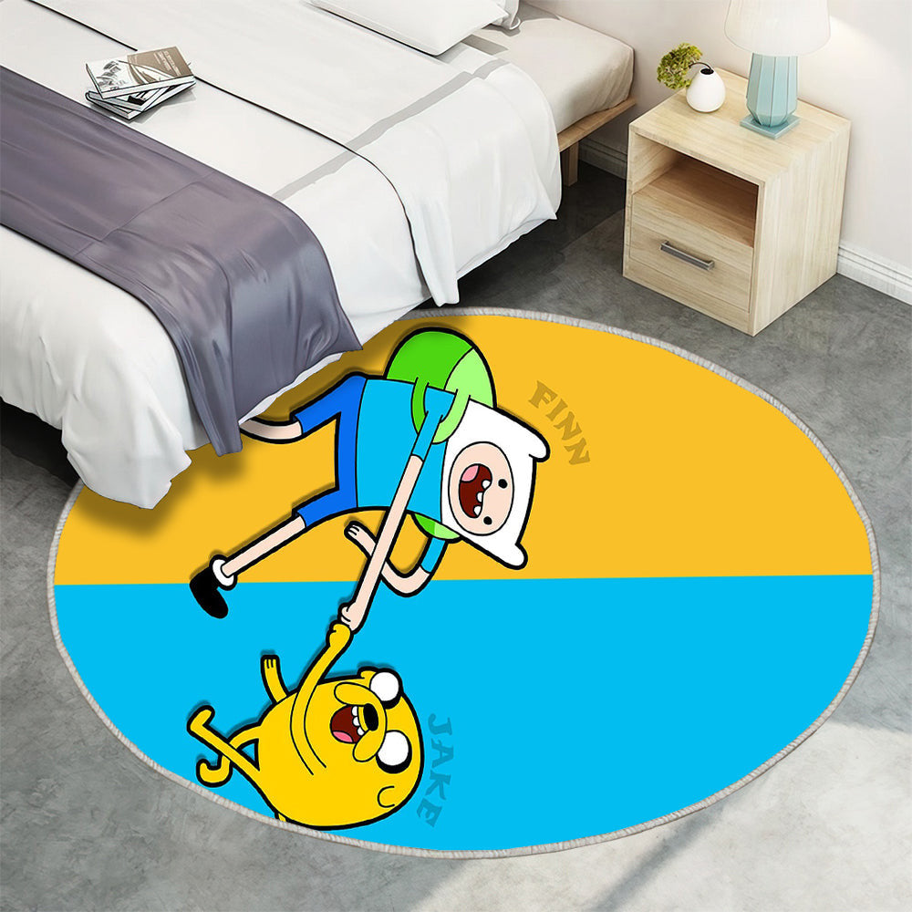 Abenteuerzeit FJ Teppich Rund, Teppiche - Karikatur Outdoor Teppich Rund, Teppich Wohnzimmer, Carpet, Rug