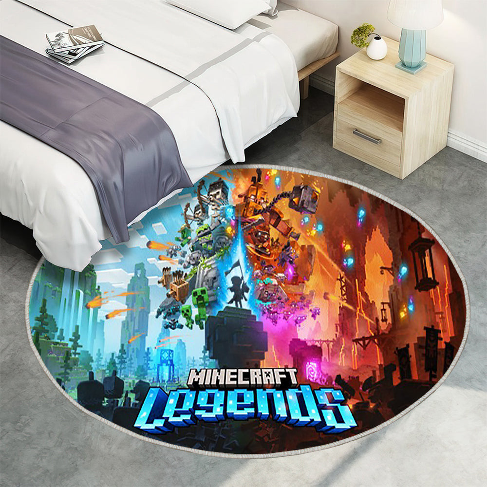 Minecraft Legends auf Steam Teppich Rund, Teppiche - Outdoor Teppich Rund, Teppich Wohnzimmer, Carpet, Rug