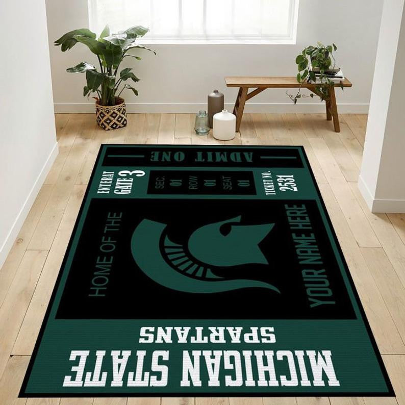 Anpassbare Michigan State Spartans Ncaa Bodendekoration Teppich, Teppiche - Outdoor Teppich, Teppich Wohnzimmer, Küchenteppich, Kinderzimmer, Modern