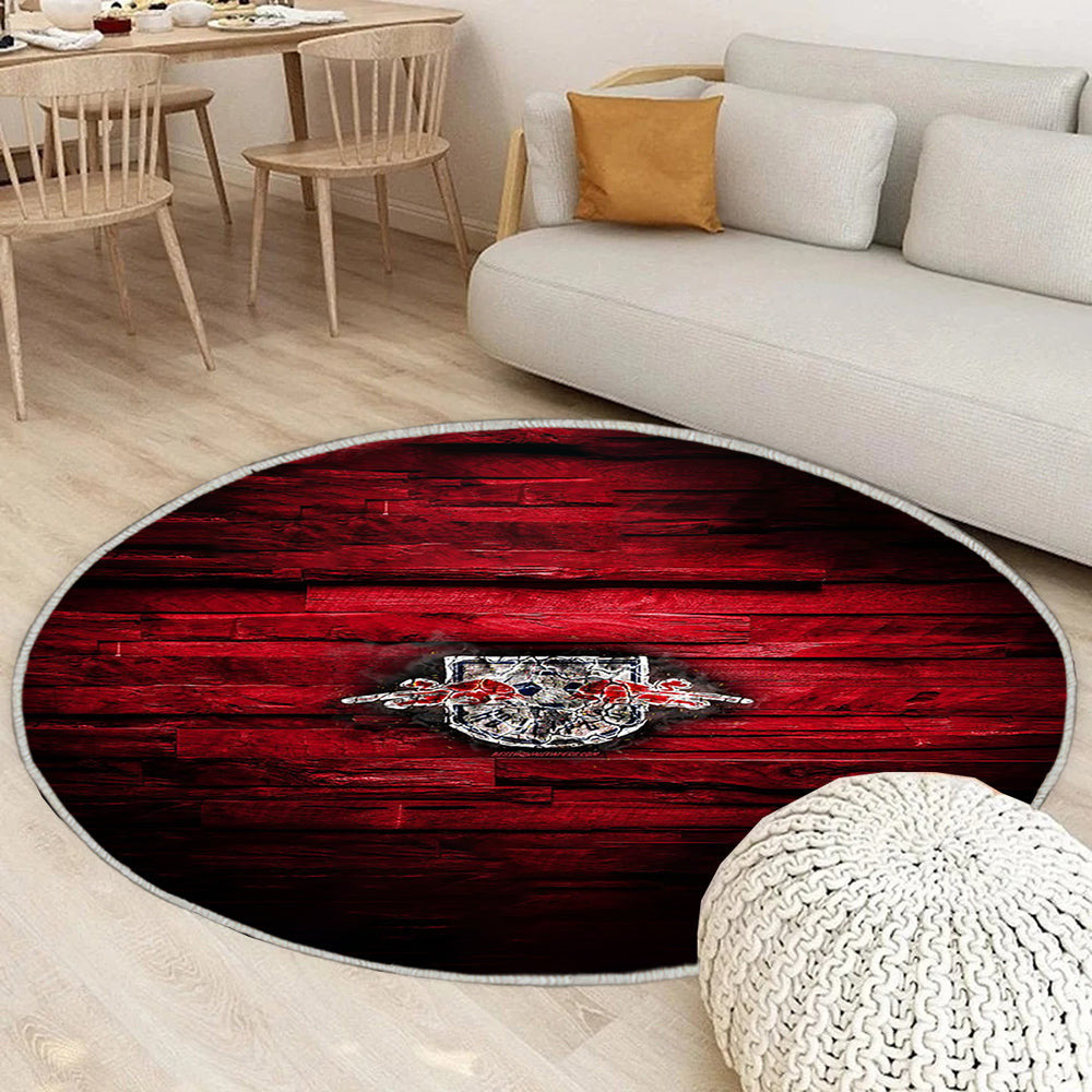deutscher fußballverein Teppich Rund, Teppiche - Grunge Outdoor Teppich Rund, RB Leipzig Teppich Wohnzimmer, Carpet, Rug