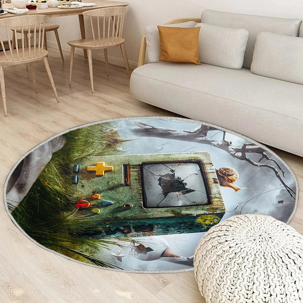 Abenteuer Zeit Teppich Rund, Teppiche - BMO Outdoor Teppich Rund, Jake Teppich Wohnzimmer, Carpet, Rug