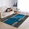 Detroit Lions Nfl Area Football Team Logo im Holzstil Teppich, Teppiche - Outdoor Teppich, Teppich Wohnzimmer, Küchenteppich, Kinderzimmer, Modern