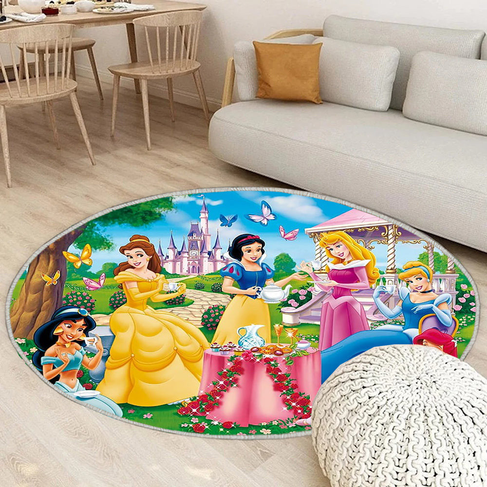 Disney Prinzessinnen Teppich Rund, Teppiche - schneeweiße Polarlichter Outdoor Teppich Rund, Schneewittchen Teppich Wohnzimmer, Carpet, Rug