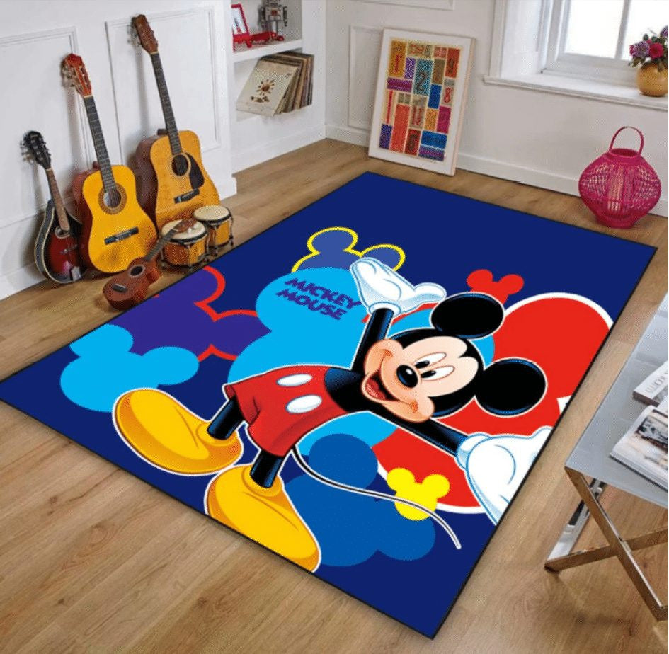 Disney Micky Minnie Maus 10 Teppich, Teppiche - Outdoor Teppich, Teppich Wohnzimmer, Küchenteppich, Kinderzimmer, Modern