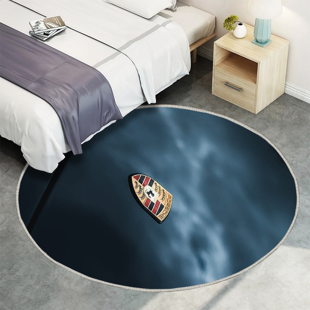 Porsche Teppich Rund, Teppiche - Logo Outdoor Teppich Rund, Wagen Teppich Wohnzimmer, Carpet, Rug