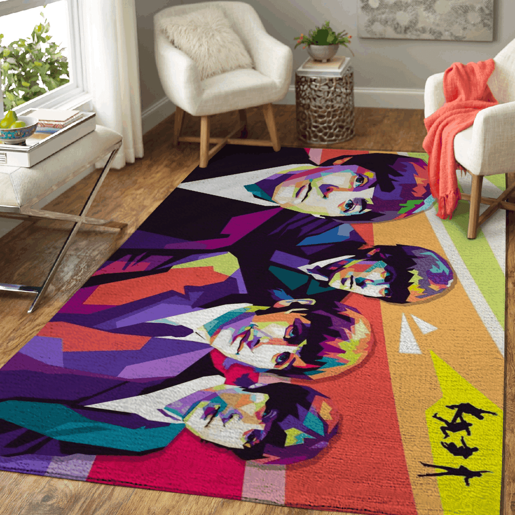 Beatles Band Music Rock Band 1960 Popart Für Beatles-Fans Teppich, Teppiche - Outdoor Teppich, Teppich Wohnzimmer, Küchenteppich, Kinderzimmer, Modern