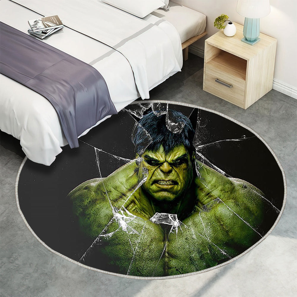 Der unglaubliche Hulk Teppich Rund, Teppiche - Glas Outdoor Teppich Rund, Der Unglaubliche Teppich Wohnzimmer, Carpet, Rug