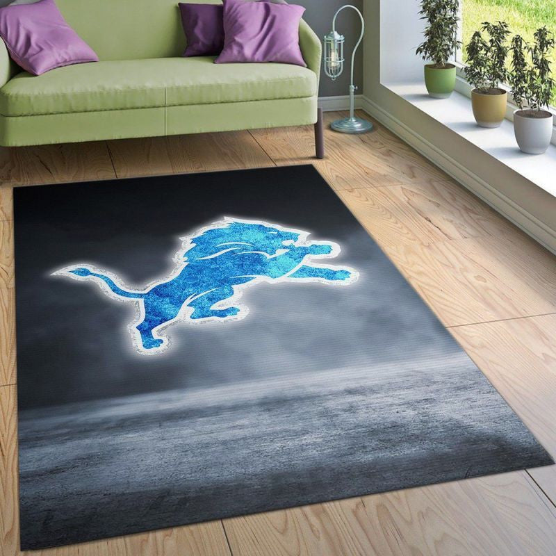 Detroit Lions Fußball NFL 5 Teppich, Teppiche - Outdoor Teppich, Teppich Wohnzimmer, Küchenteppich, Kinderzimmer, Modern