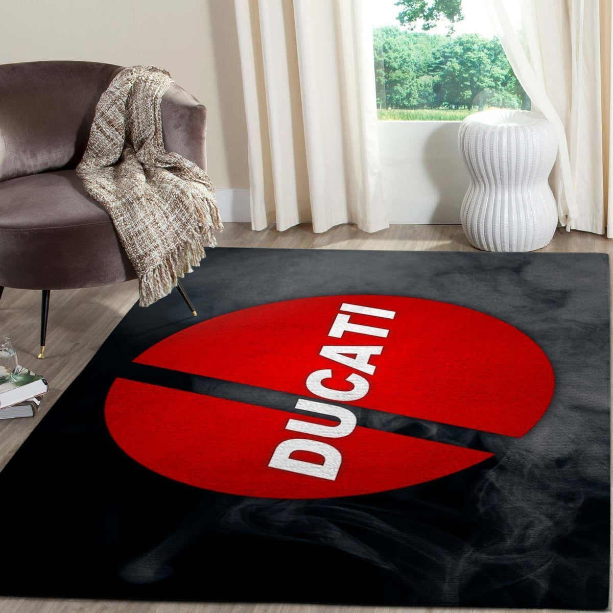 Ducati Logo Supermotor Bereich Fn161223 Teppich, Teppiche - Outdoor Teppich, Teppich Wohnzimmer, Küchenteppich, Kinderzimmer, Modern