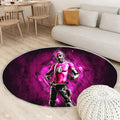 Fortnite Lt Logo Skin Teppich Rund, Teppiche - Vierzehn Tage Outdoor Teppich Rund, Hauptfiguren Teppich Wohnzimmer, Carpet, Rug