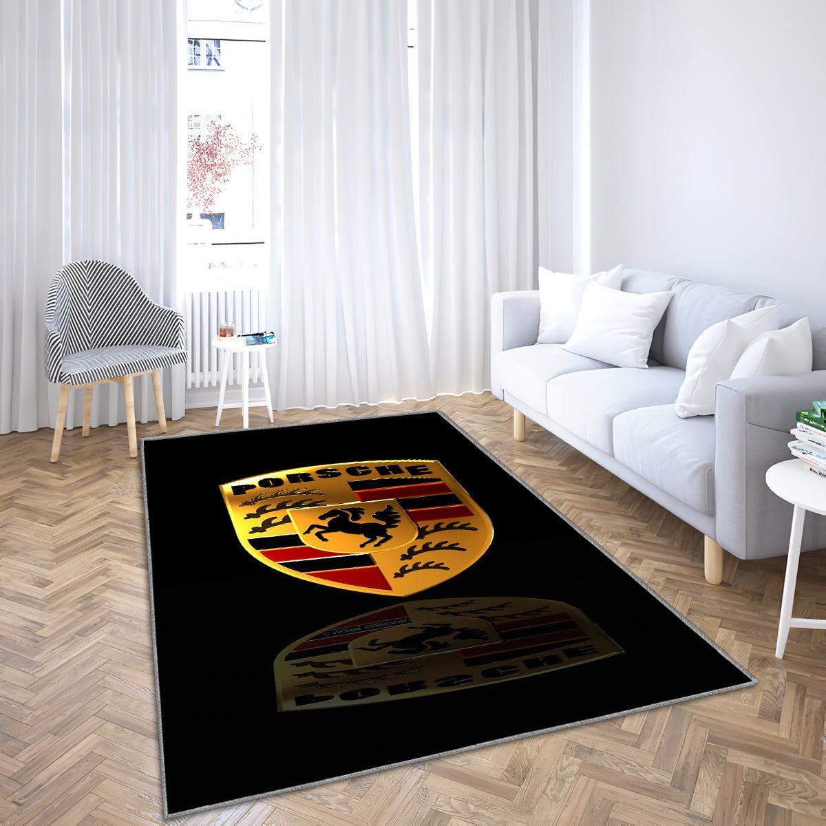 Porsche Teppich, Teppiche - Logo Outdoor Teppich, Porsche Logo Teppich Wohnzimmer, Küchenteppich, Kinderzimmer, Modern