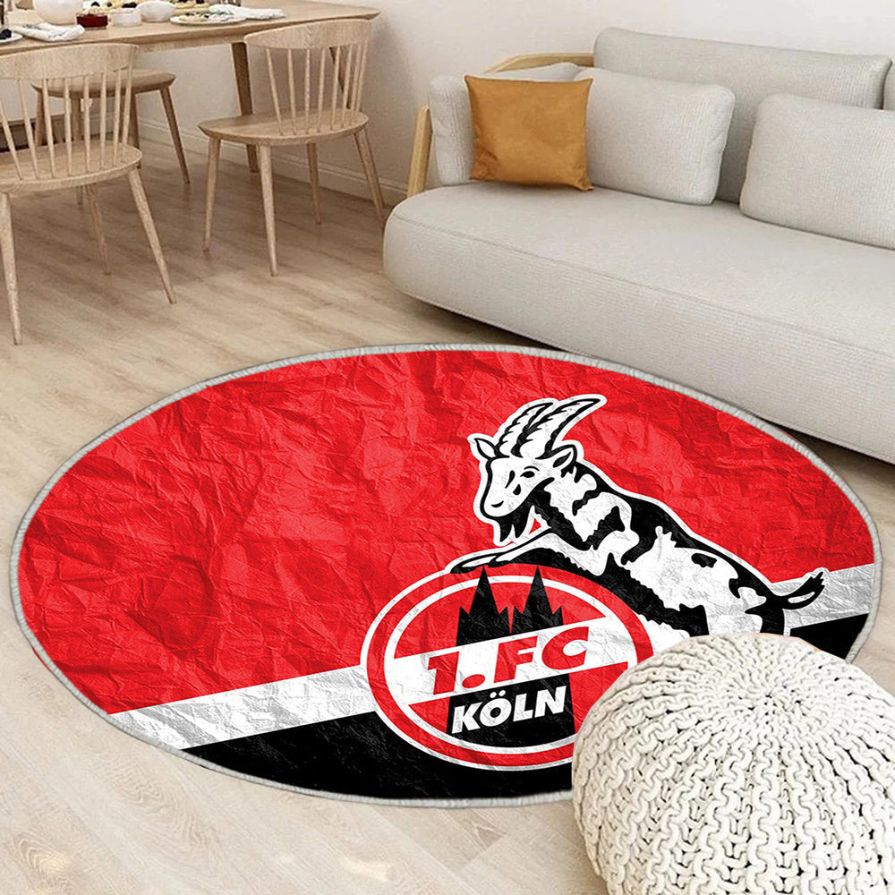 1.fc koeln 017 Teppich Rund, Teppiche - Outdoor Teppich Rund, Teppich Wohnzimmer, Carpet, Rug
