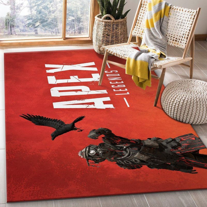 Apex Legends Bloodhound Red Crow Raven Gaming Teppich, Teppiche - Outdoor Teppich, Teppich Wohnzimmer, Küchenteppich, Kinderzimmer, Modern