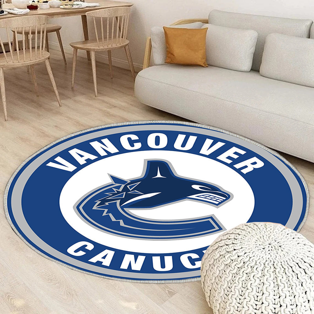 Vancouver Canucks Kreis Logo Teppich Rund, Teppiche - Outdoor Teppich Rund, Teppich Wohnzimmer, Carpet, Rug