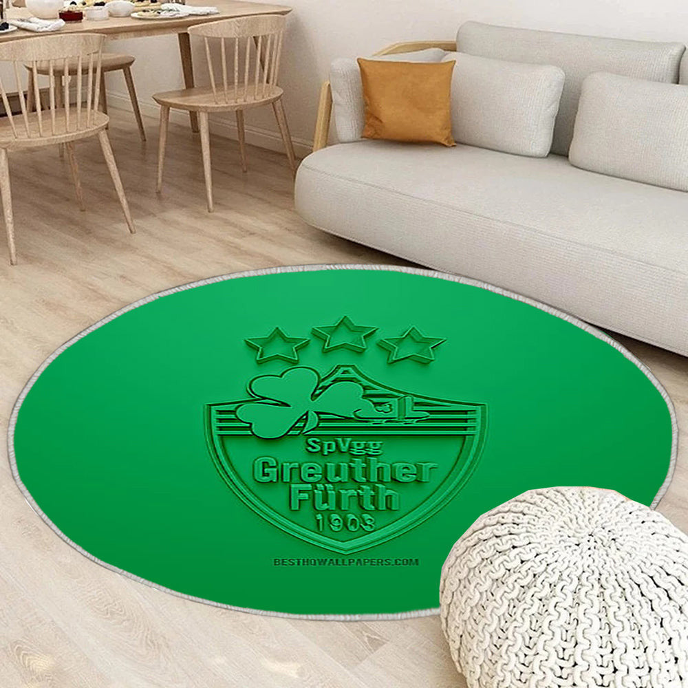 Spvgg Greuther Fürth Teppich Rund, Teppiche - Outdoor Teppich Rund, Grün Teppich Wohnzimmer, Carpet, Rug