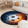 Fußball 001 Teppich Rund, Teppiche - Outdoor Teppich Rund, Teppich Wohnzimmer, Carpet, Rug