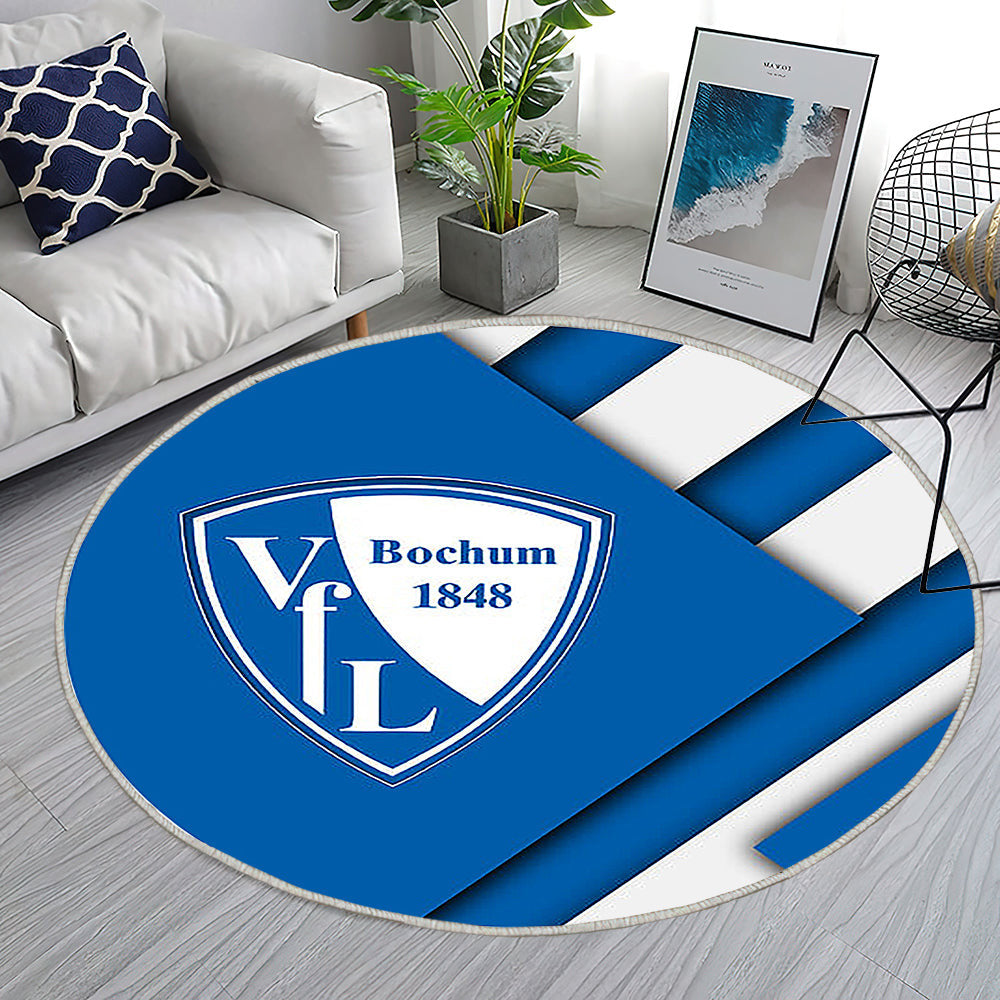 Vfl Bochum 1848 Fc Teppich Rund, Teppiche - Deutscher Fußballverein Outdoor Teppich Rund, Material Design Teppich Wohnzimmer, Carpet, Rug