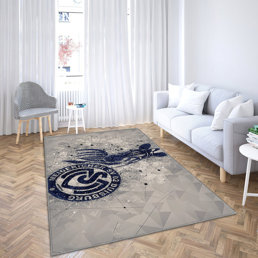 MSV Duisburg Deutscher Fußballverein Teppich, Teppiche - kreatives Logo Outdoor Teppich, Teppich Wohnzimmer, Küchenteppich, Kinderzimmer, Modern