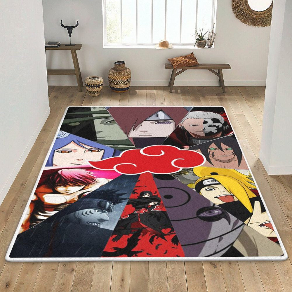 Akatsuki-Naruto-Anime Teppich, Teppiche - Outdoor Teppich, Teppich Wohnzimmer, Küchenteppich, Kinderzimmer, Modern