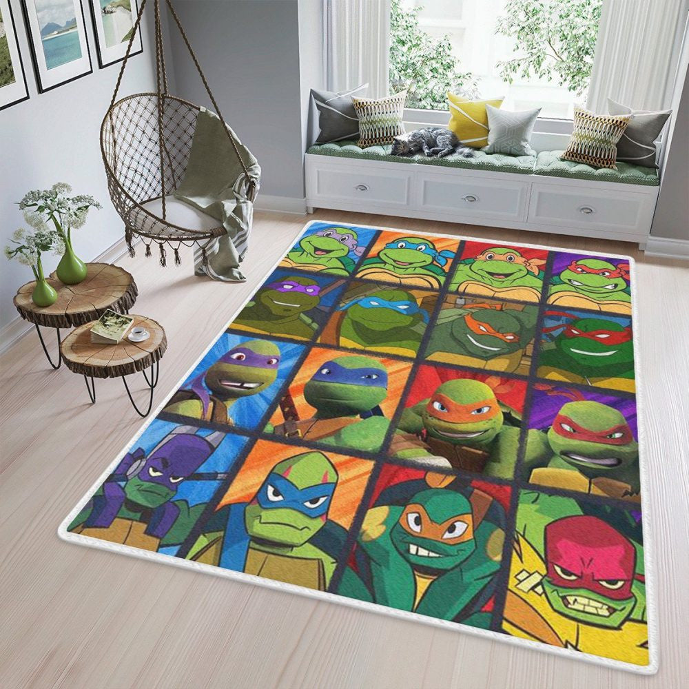 Alle Charaktere Ninja Turtles Serie Filme 123 Weihnachtsgeschenk für Liebhaber Teppich, Teppiche - Outdoor Teppich, Teppich Wohnzimmer, Küchenteppich, Kinderzimmer, Modern