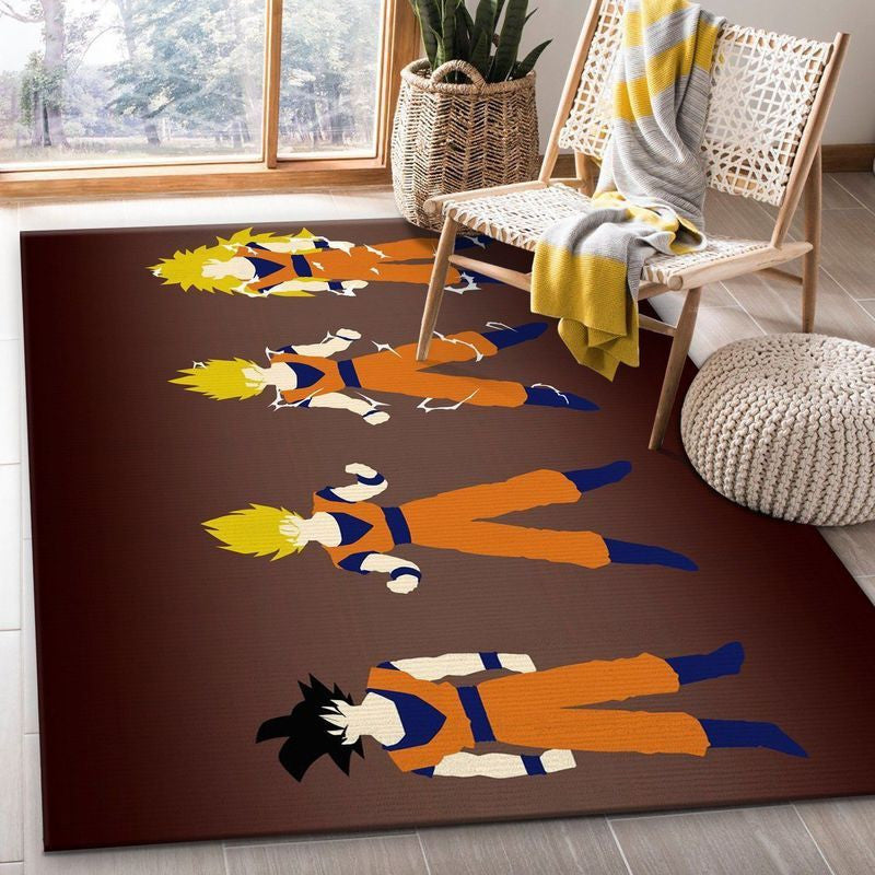 Dragon Ball Goku Saiyajin Z-Levels Teppich, Teppiche - Outdoor Teppich, Teppich Wohnzimmer, Küchenteppich, Kinderzimmer, Modern