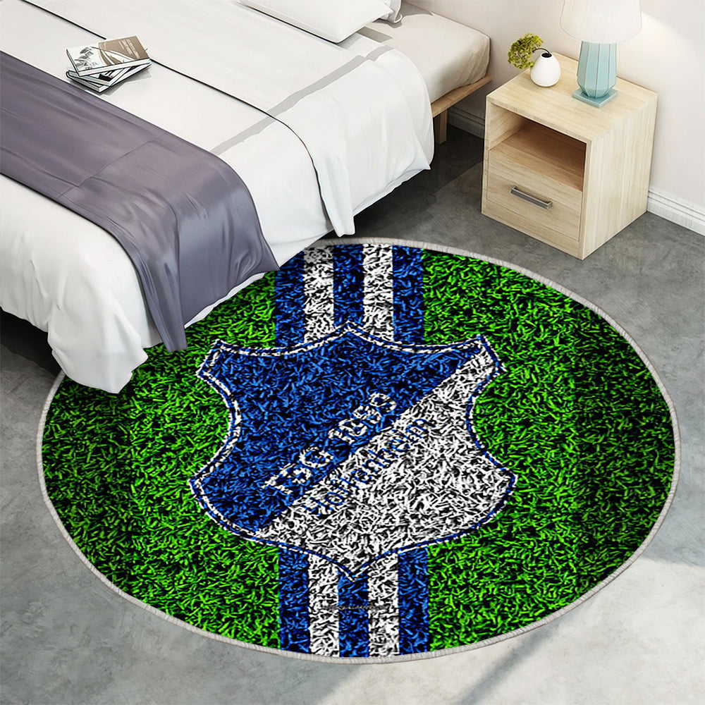 Tsg 1899 Hoffenheim Deutscher Fußballverein Teppich Rund, Teppiche - Fußballrasen Outdoor Teppich Rund, Teppich Wohnzimmer, Carpet, Rug