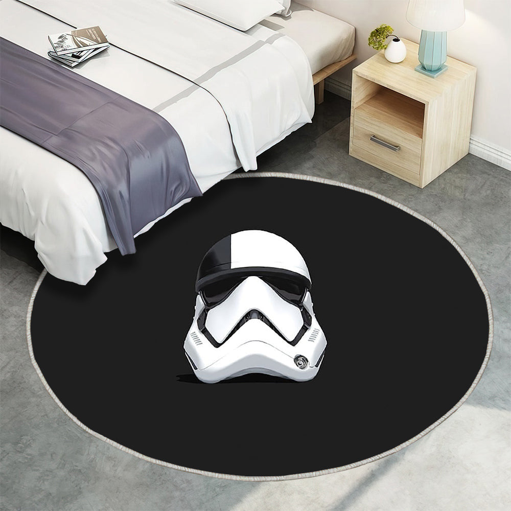 Stormtrooper Helm Star Wars Teppich Rund, Teppiche - Outdoor Teppich Rund, Teppich Wohnzimmer, Carpet, Rug