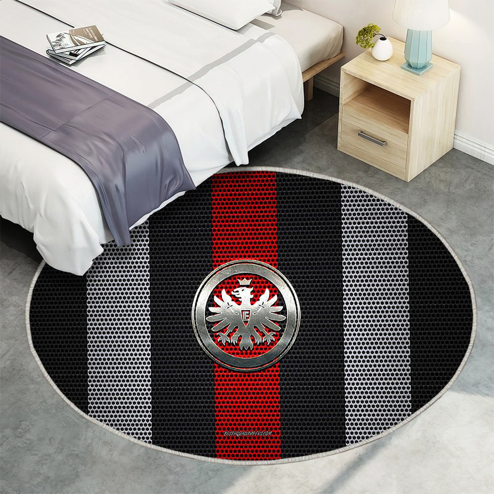 Eintracht Frankfurt Logo Teppich Rund, Teppiche - Englischer Fußballverein Outdoor Teppich Rund, Teppich Wohnzimmer, Carpet, Rug