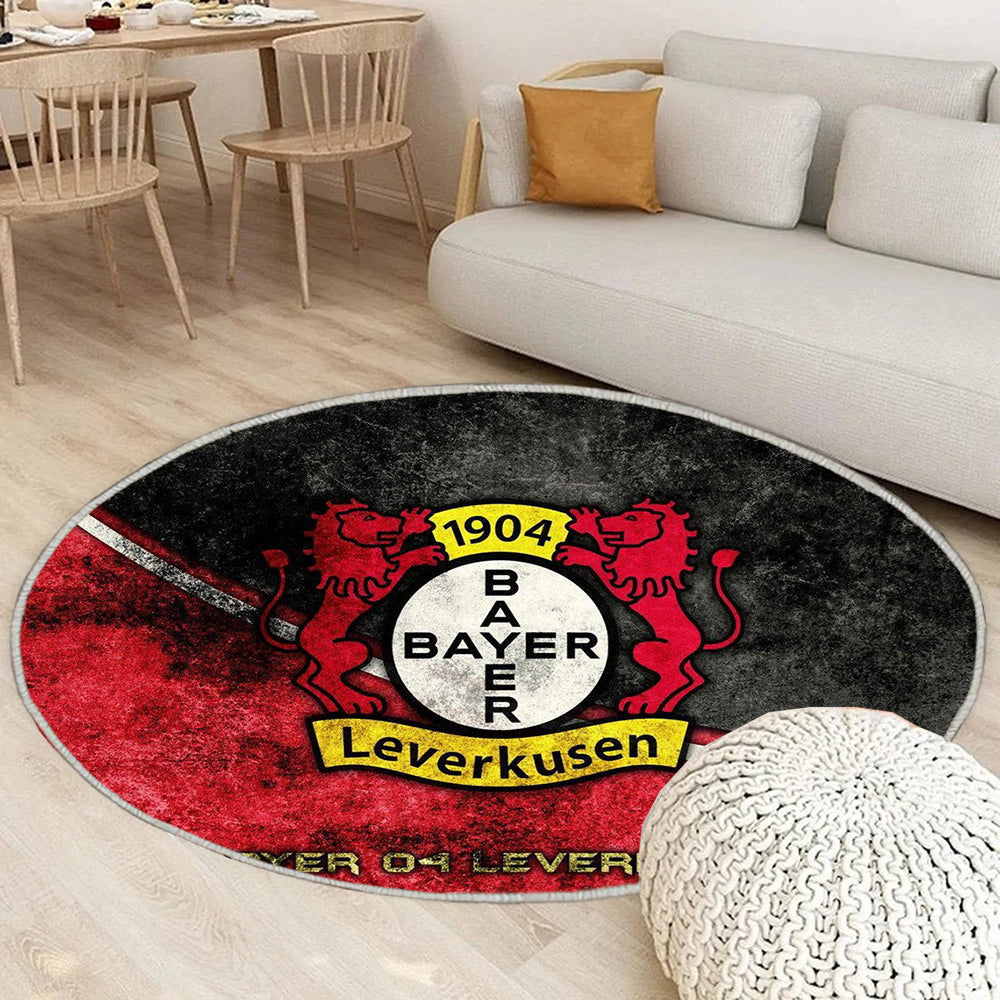 Bayer 04 Leverkusen Hintergrund Teppich Rund, Teppiche - Outdoor Teppich Rund, Teppich Wohnzimmer, Carpet, Rug