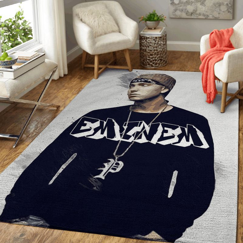 Eminem Rapper und Hip Hop 2 Teppich, Teppiche - Outdoor Teppich, Teppich Wohnzimmer, Küchenteppich, Kinderzimmer, Modern