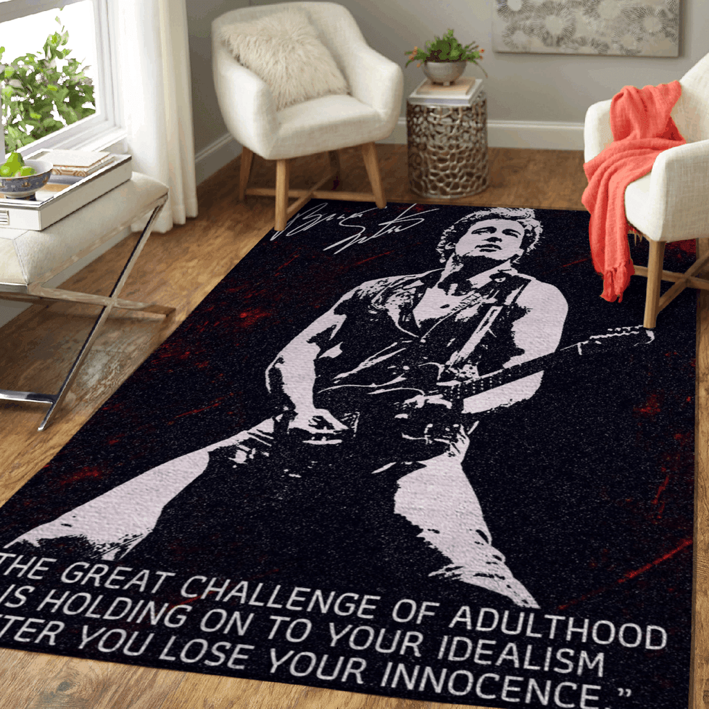Bruce Springsteen zitiert die große Herausforderung des Erwachsenseins Pop Teppich, Teppiche - Outdoor Teppich, Teppich Wohnzimmer, Küchenteppich, Kinderzimmer, Modern