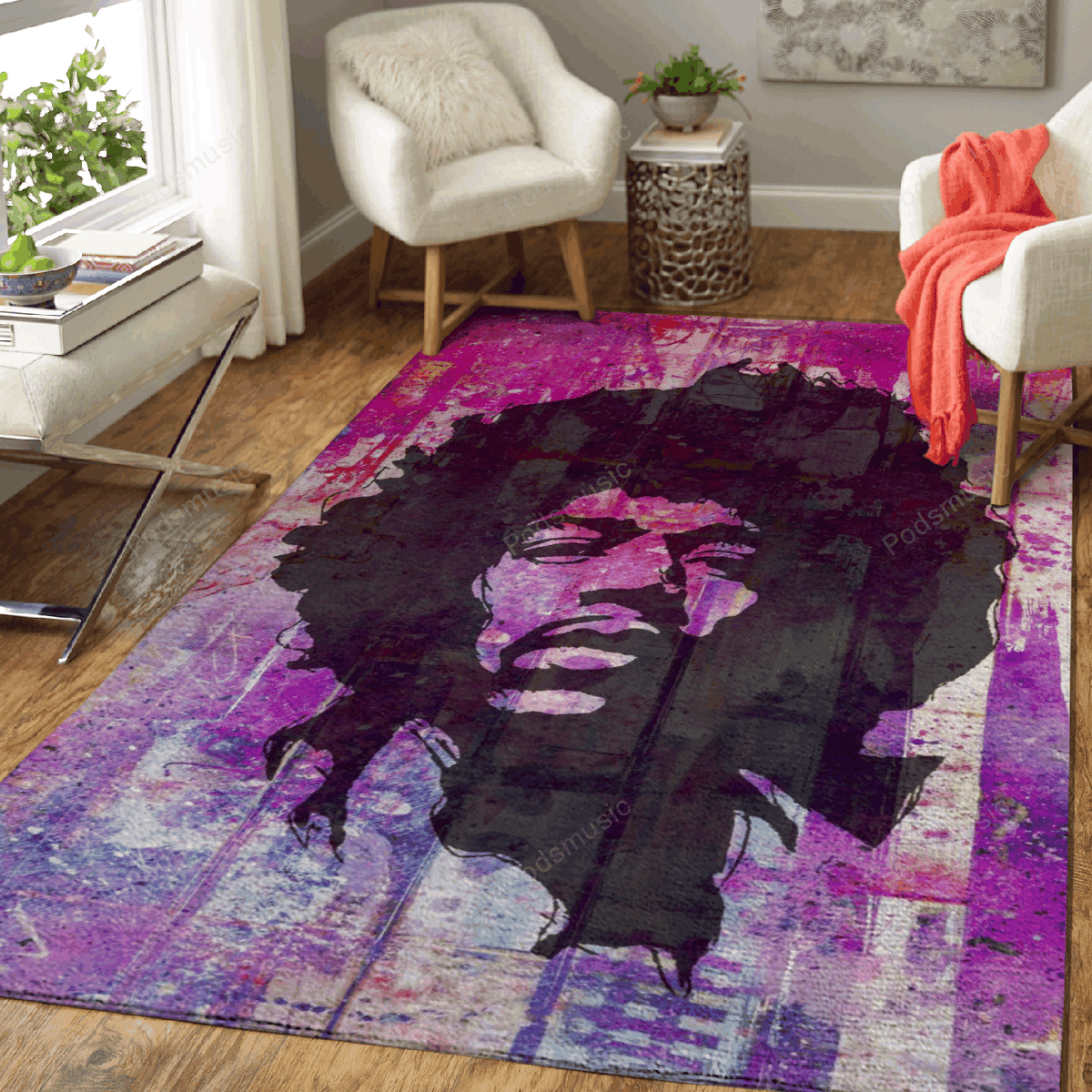 Bunte Hendrix-Musik für Fans Teppich, Teppiche - Outdoor Teppich, Teppich Wohnzimmer, Küchenteppich, Kinderzimmer, Modern