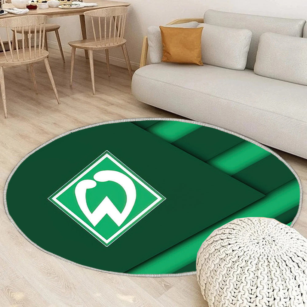 Sv Werder Bremen Materialdesign Teppich Rund, Teppiche - Werder Emblem Outdoor Teppich Rund, Deutscher Fußballverein Teppich Wohnzimmer, Carpet, Rug