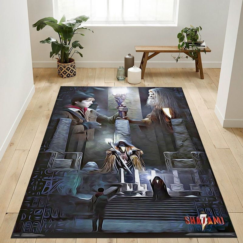 DC Comics Film Shazam Der Zauberer Teppich, Teppiche - Outdoor Teppich, Teppich Wohnzimmer, Küchenteppich, Kinderzimmer, Modern