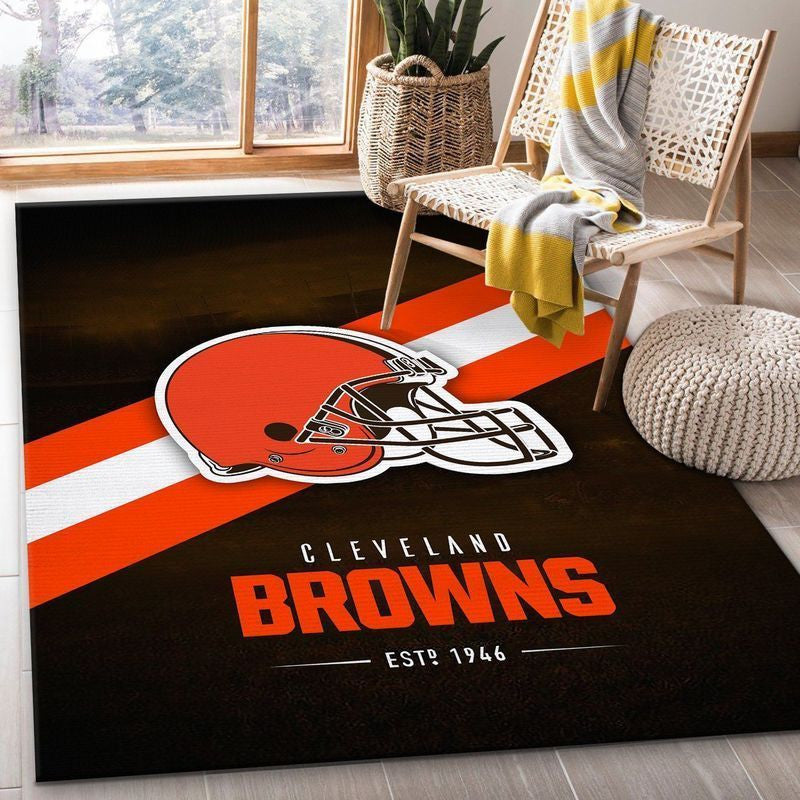 Cleveland Browns NFL 4 Teppich, Teppiche - Outdoor Teppich, Teppich Wohnzimmer, Küchenteppich, Kinderzimmer, Modern