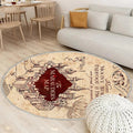 Karte der Rumtreiber Teppich Rund, Teppiche - Harry Outdoor Teppich Rund, Harry Potter Teppich Wohnzimmer, Carpet, Rug