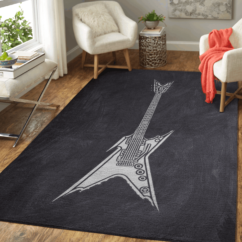 Chalk Music 2 Musik für Fans Teppich, Teppiche - Outdoor Teppich, Teppich Wohnzimmer, Küchenteppich, Kinderzimmer, Modern